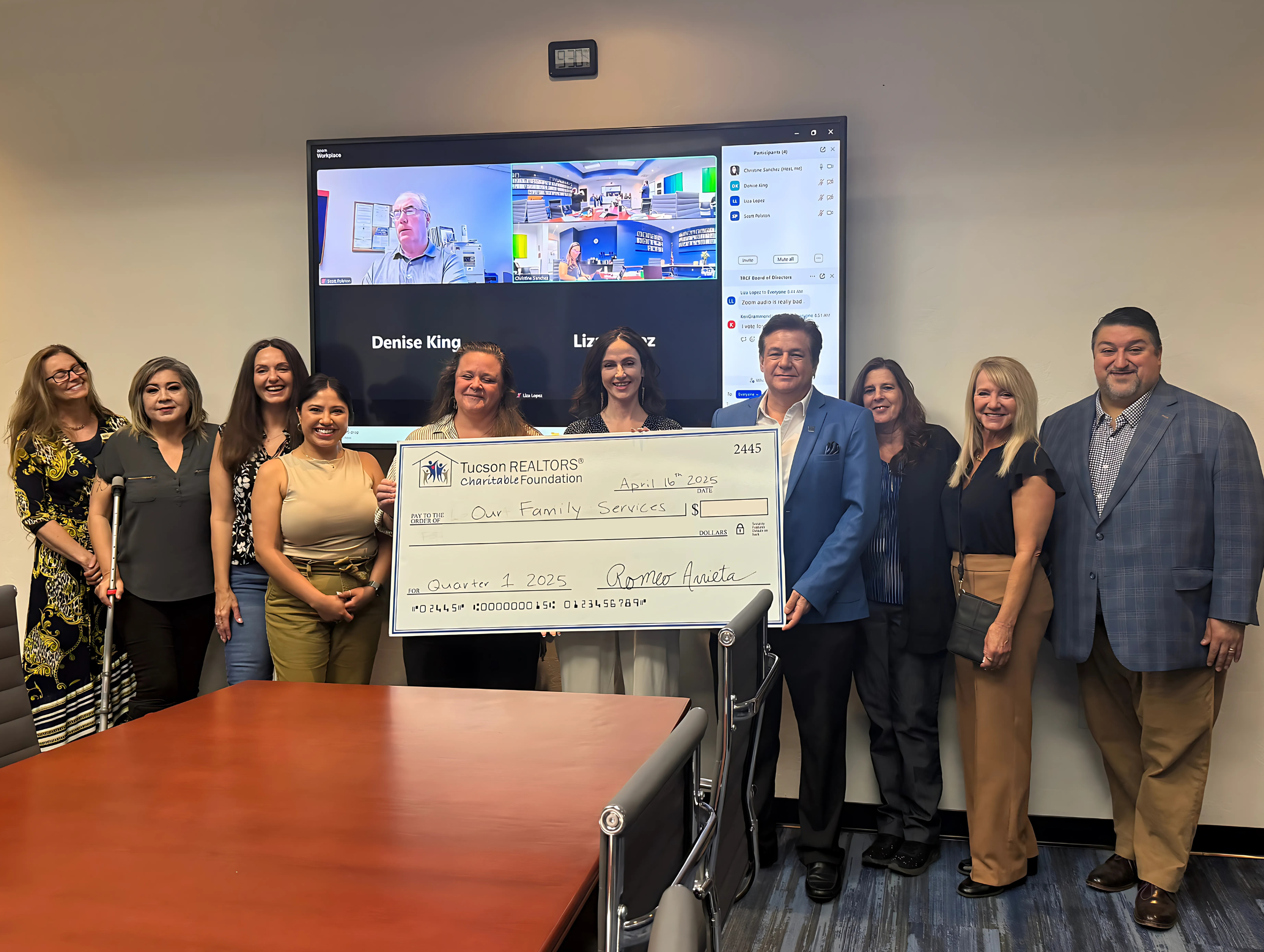 Tucson Realtors Charitable Foundation check